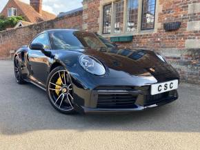 Porsche 911 3.7 Turbo S 2dr PDK [992] Coupe Petrol Black at Chilham Sports Cars Canterbury
